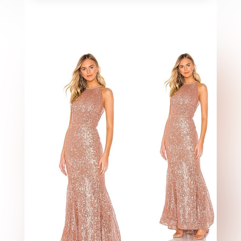 Bronx and Banco Elegant Sequin Evening Gown